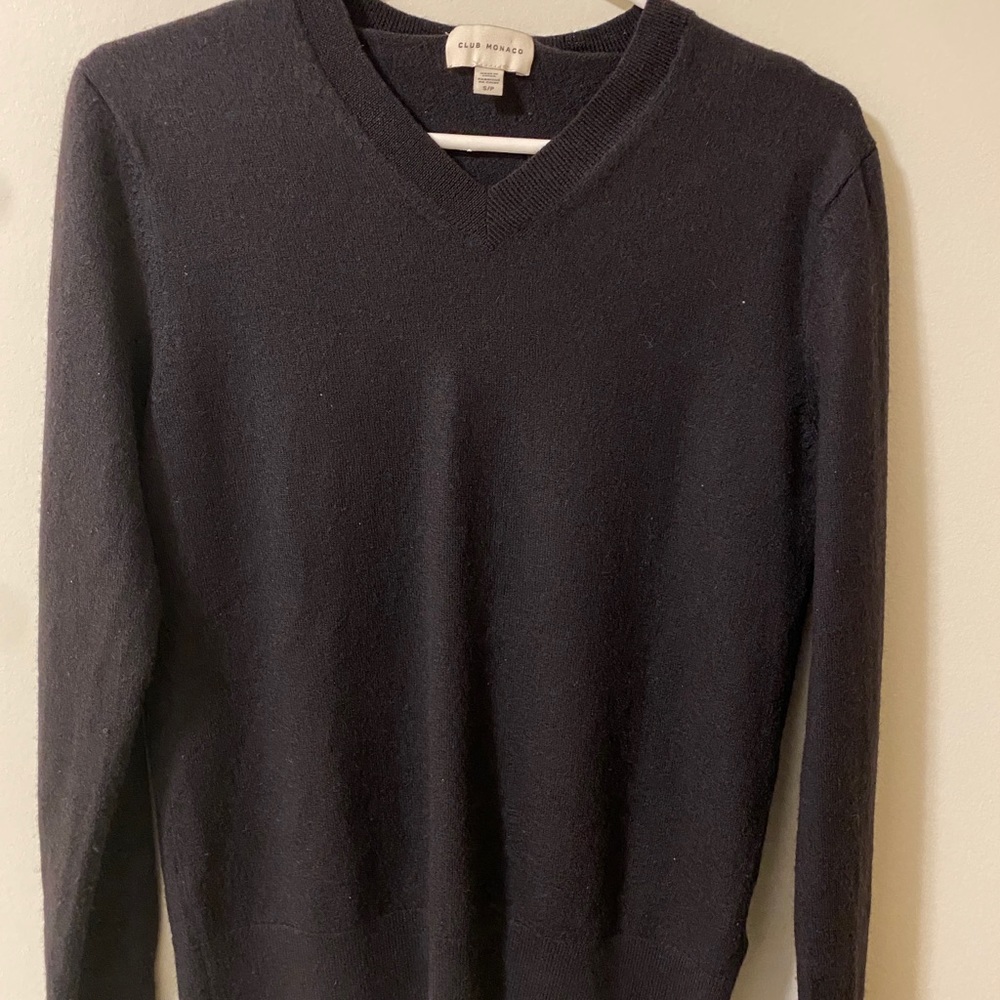 Club Monaco Chocolate Brown V neck Men Sweater